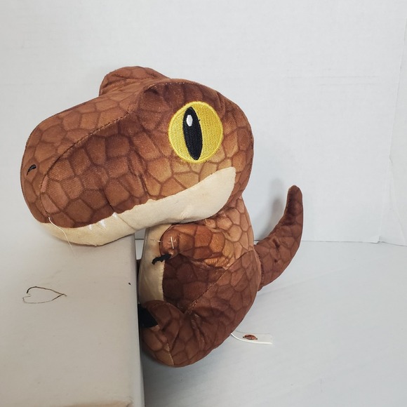 Jurassic Park T-Rex Plush Dinosaur Brown Stuffed Animal Toy - Picture 4 of 16